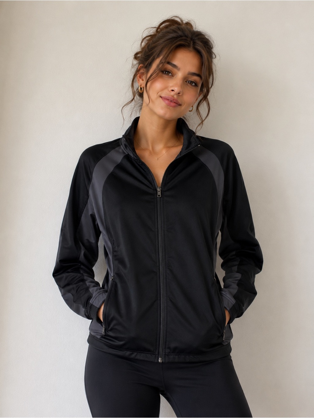 REI women’s Black Full-Zip Performance Jacket  fleece size XL